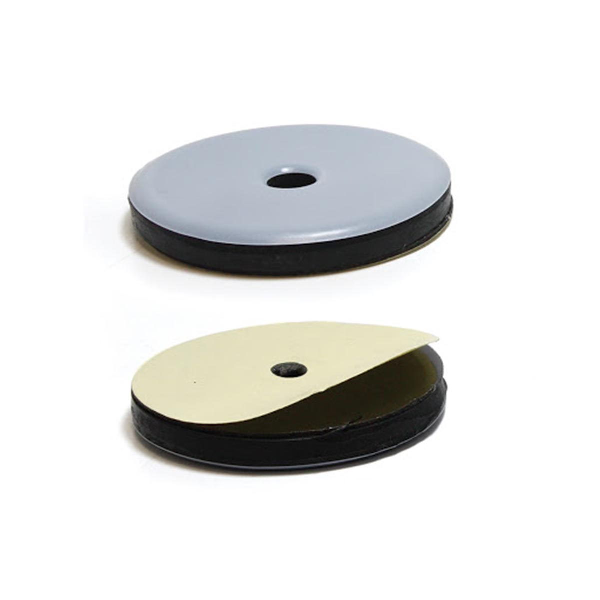 מחליק רהיטים טפלון עגול עם חור לבורג + מדבקה