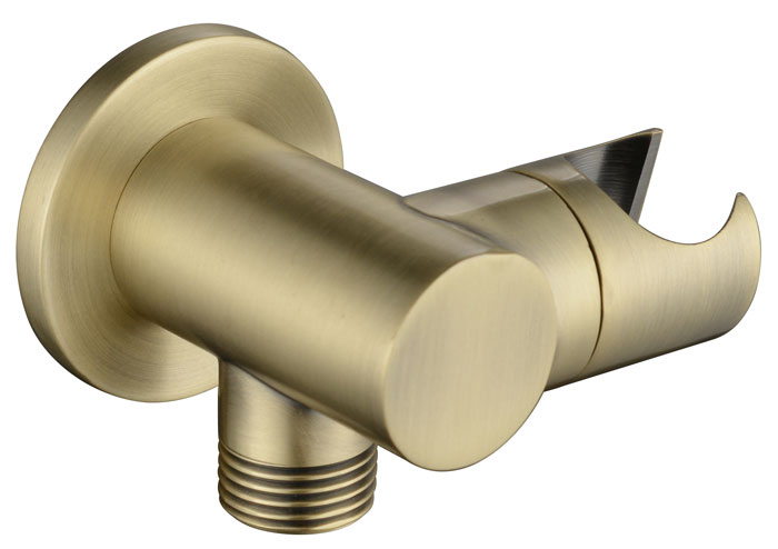 נקודת מים עגולה + מתלה דגם 0074 זהב מוברש   