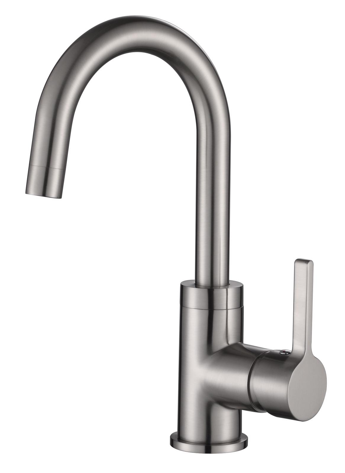 ברז קשת לכיור דגם 80711 ניקל מוברש 