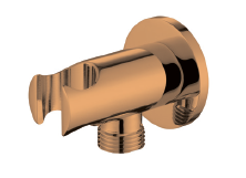 נקודת מים עגולה + מתלה דגם 0065 רוז גולד