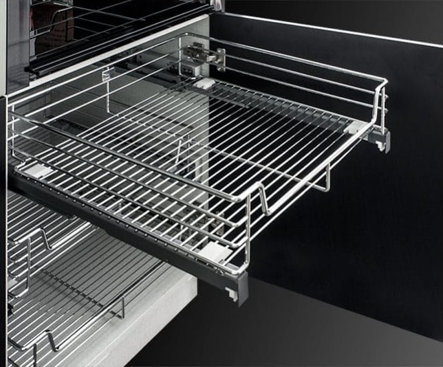 סל מסילה שליפה מלאה - טריקה שקטה - ניקל (109)