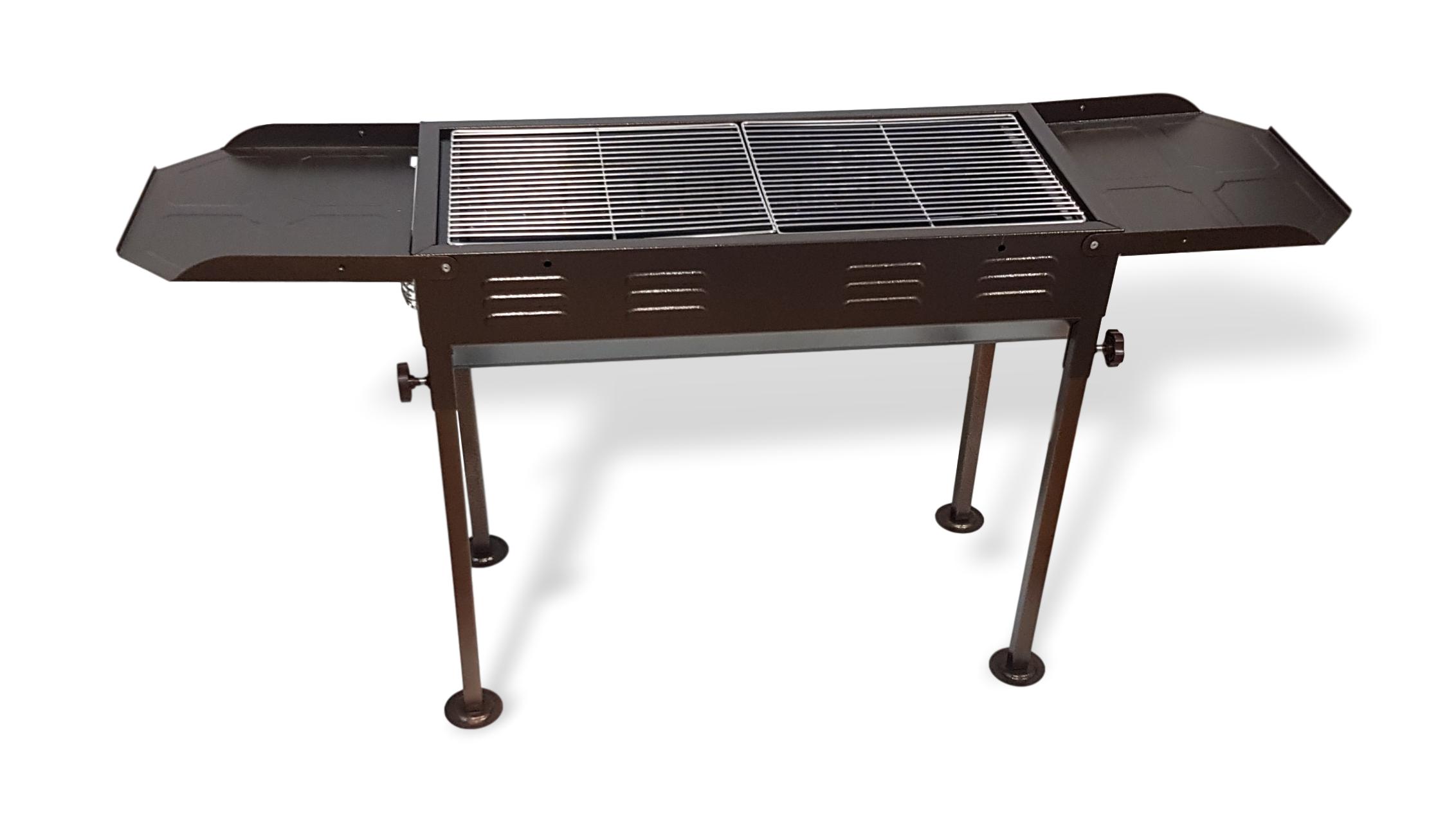 גריל פחמים ענק כולל רשת, פלנצ'ה ומלקחיים 30/70 ס"מ