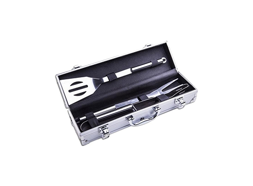 סט 3 כלים למנגל במזוודת אלומיניום